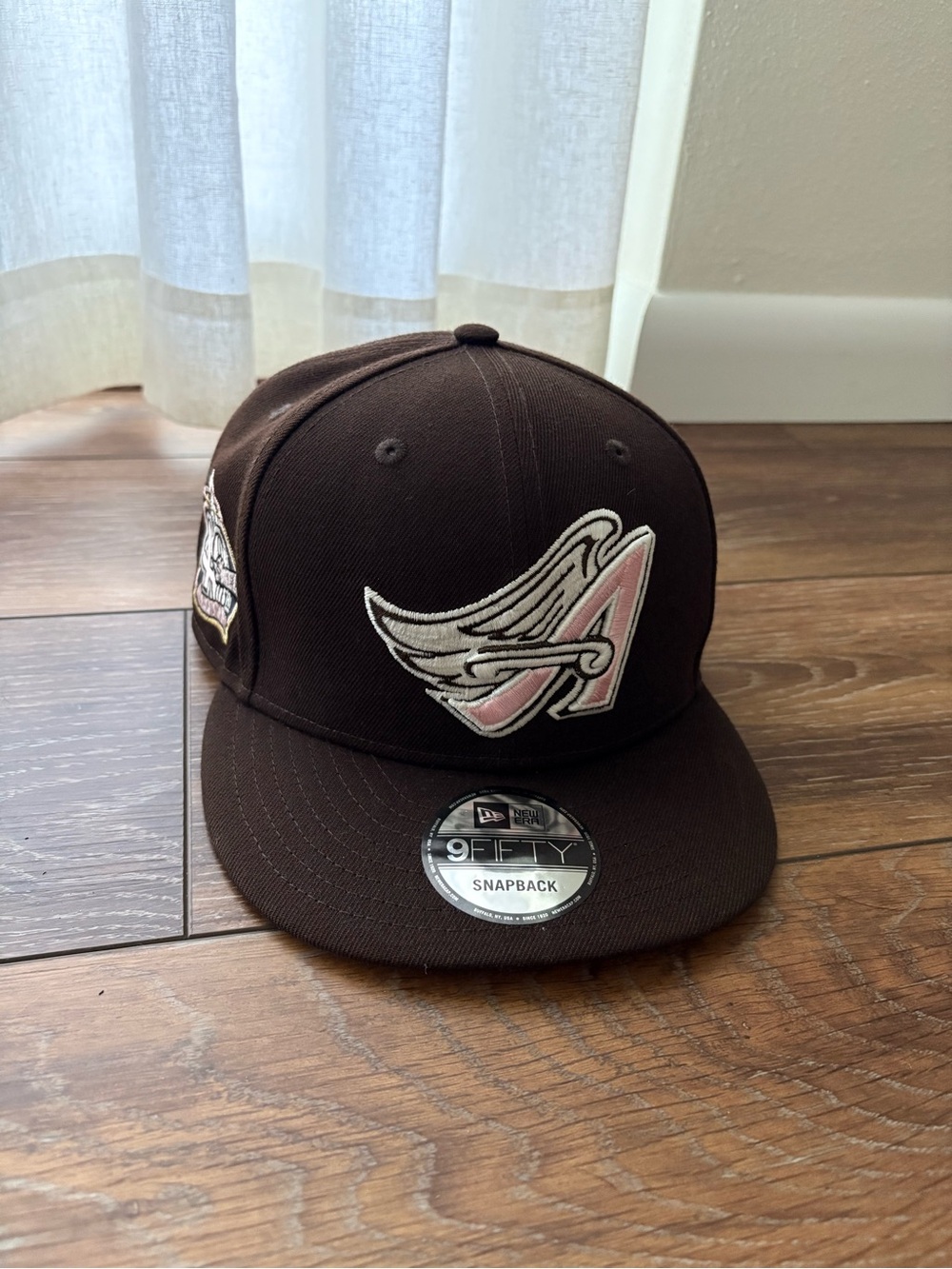SNAPBACK ANAHEIM ANGELS PINK MOCHA BROWN 40TH ANNIVERSARY ONE SIZE